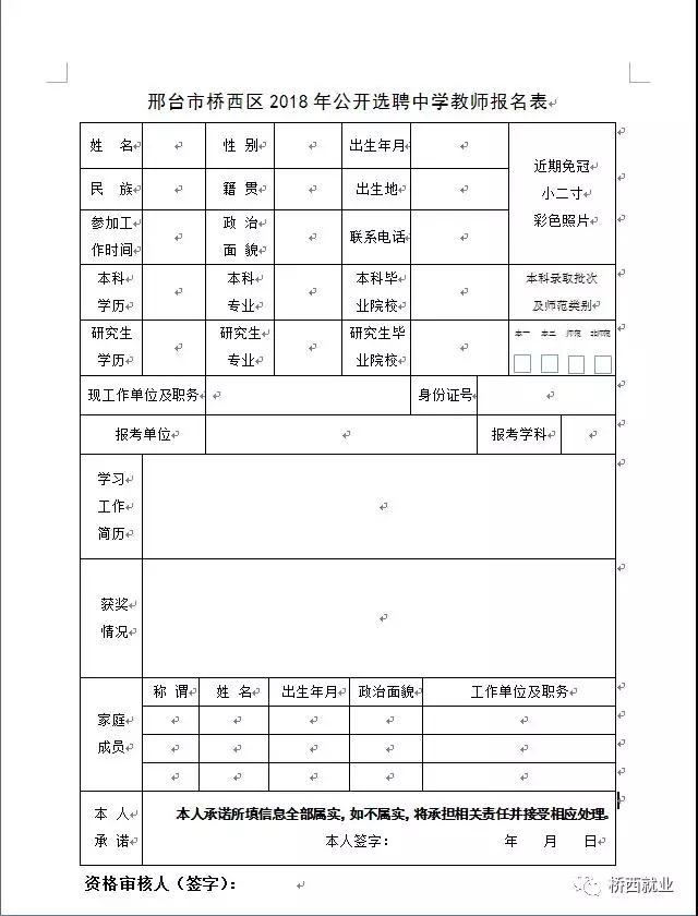 邢臺(tái)市橋西區(qū)2018年第三批公開(kāi)選聘 中學(xué)教師的公告